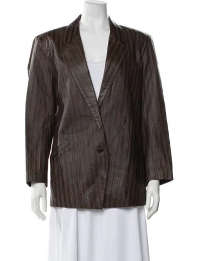 Pre-owned Issey Miyake Vintage 1985 Blazer In Brown