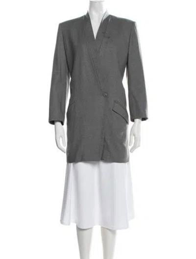 Pre-owned Issey Miyake Vintage 1985 Blazer In Grey