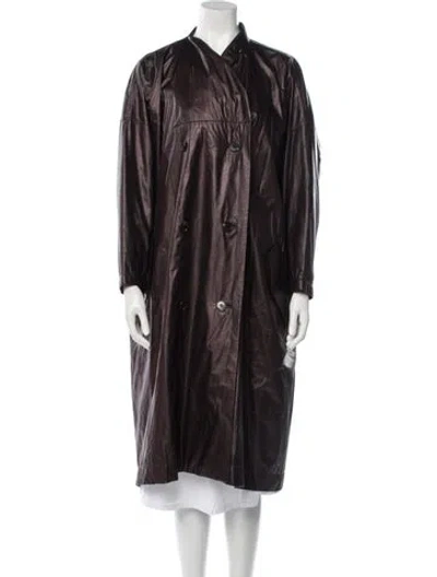 Pre-owned Issey Miyake Vintage 1988 Coat In Metallic/purple
