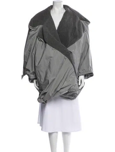 Pre-owned Issey Miyake Vintage 1990 Coat In Gray