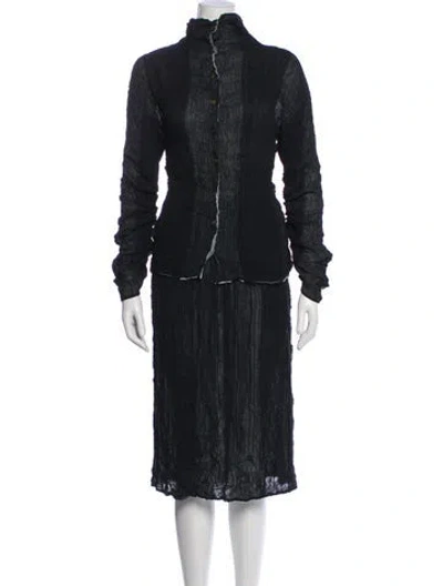 Pre-owned Issey Miyake Vintage 1990's Skirt Set In Black