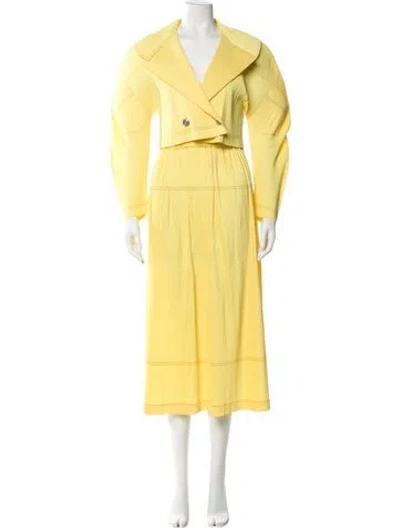 Pre-owned Issey Miyake Vintage 1990 Skirt Set In Yellow