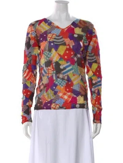 Pre-owned Issey Miyake Vintage 1990 Top In Red