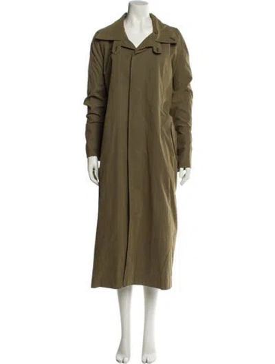 Pre-owned Issey Miyake Vintage 1990's Trench Coat In Green