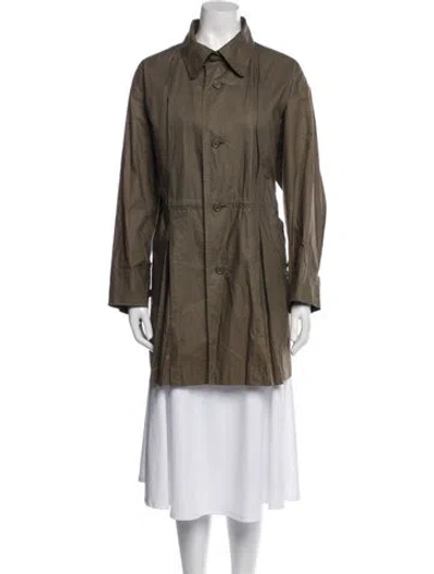 Pre-owned Issey Miyake Vintage 1990's Trench Coat In Green
