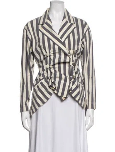 Pre-owned Issey Miyake Vintage 1991 Blazer In Blue/neutrals