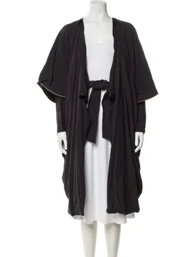 Pre-owned Issey Miyake Vintage 1991 Coat In Black