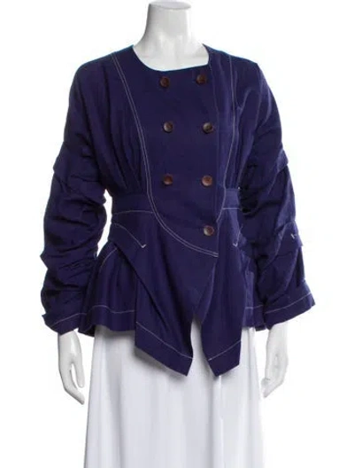 Pre-owned Issey Miyake Vintage 1991 Jacket In Blue