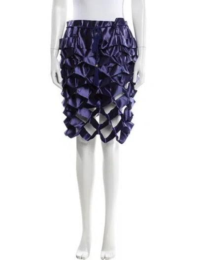 Pre-owned Issey Miyake Vintage 1991 Knee-length Skirt In Blue