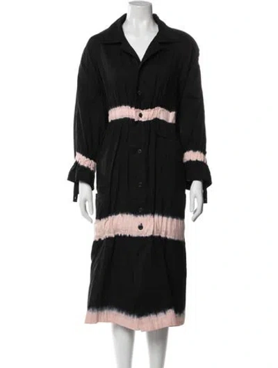 Pre-owned Issey Miyake Vintage 1992 Midi Length Dress In Black