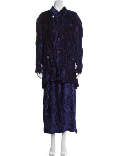 Pre-owned Issey Miyake Vintage 1993 Skirt Set In Blue
