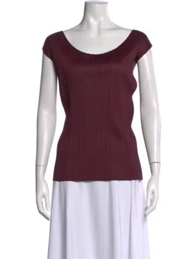 Pre-owned Issey Miyake Vintage 1993 Top In Burgundy