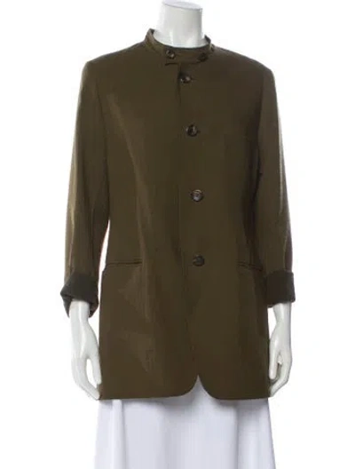 Pre-owned Issey Miyake Vintage 1995 Coat In Green