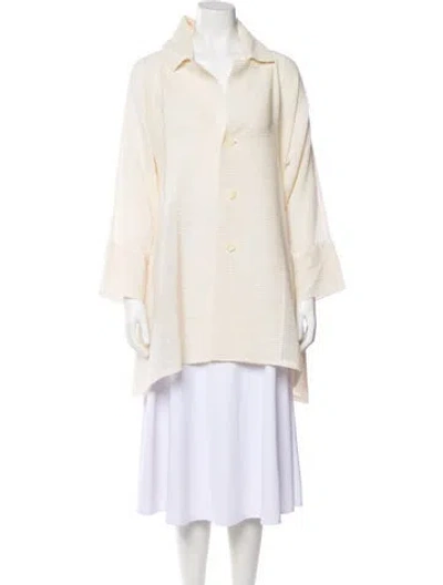 Pre-owned Issey Miyake Vintage 1995 Coat In Neutrals