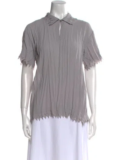 Pre-owned Issey Miyake Vintage 1996 Blouse In Gray