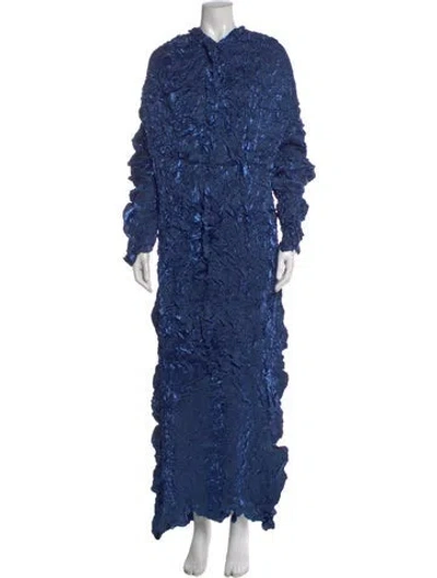 Pre-owned Issey Miyake Vintage 1999 Coat In Blue