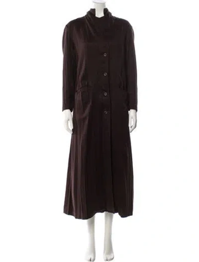 Pre-owned Issey Miyake Vintage 2000 Coat In Brown