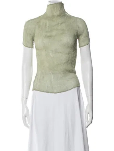 Pre-owned Issey Miyake Vintage 2000's Top In Green