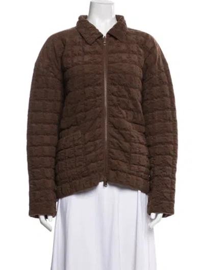 Pre-owned Issey Miyake Vintage 2001 Jacket In Brown