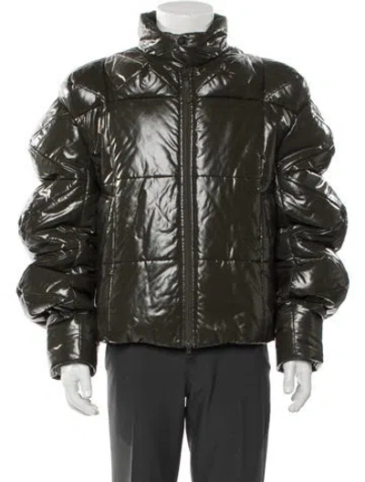 Pre-owned Issey Miyake Vintage 2001 Puffer Coat In Green