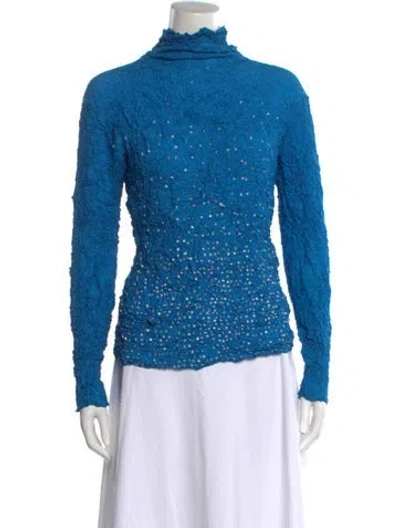 Pre-owned Issey Miyake Vintage 2001 Top In Blue