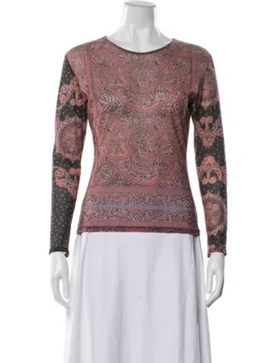 Pre-owned Issey Miyake Vintage 2001 Top In Burgundy