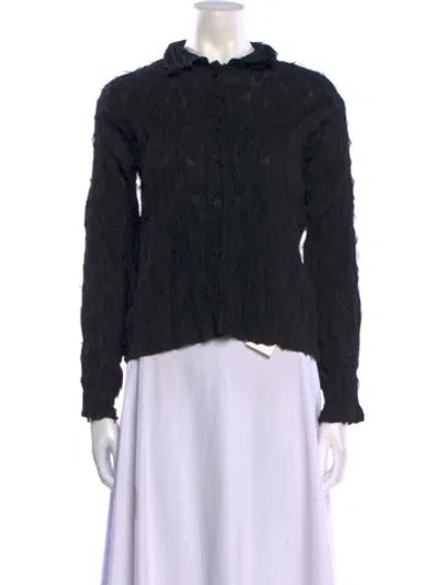 Pre-owned Issey Miyake Vintage 2002 Blouse In Black