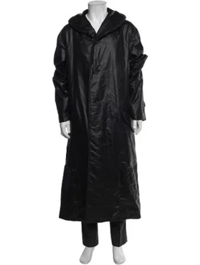 Pre-owned Issey Miyake Vintage 2002 Trench Coat In Black
