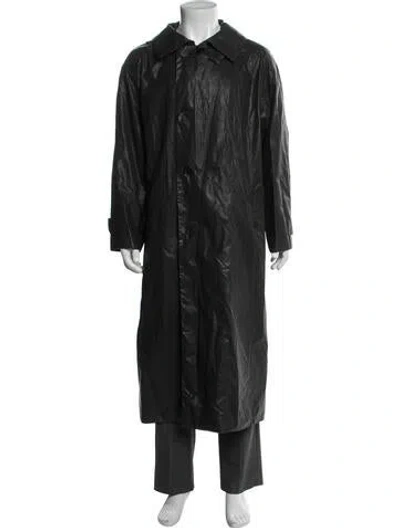 Pre-owned Issey Miyake Vintage 2002 Trench Coat In Black