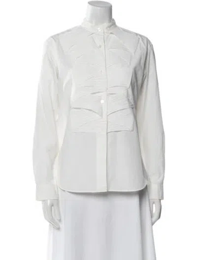 Pre-owned Issey Miyake Vintage 2003 Button-up Top In White