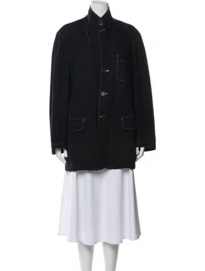Pre-owned Issey Miyake Vintage 2003 Trench Coat In Black