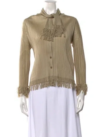 Pre-owned Issey Miyake Vintage 2004 Top In Neutral