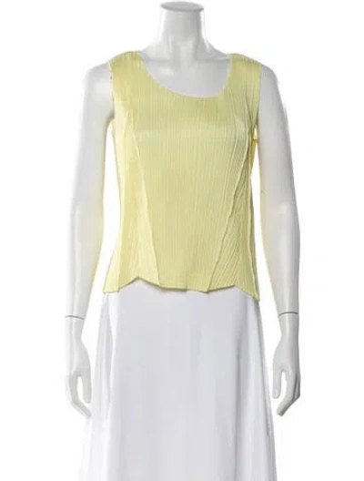 Pre-owned Issey Miyake Vintage 2005 Top In Yellow