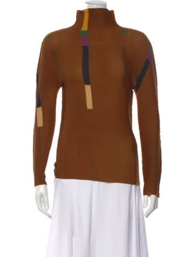 Pre-owned Issey Miyake Vintage 2007 Top In Brown