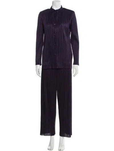 Pre-owned Issey Miyake Vintage 2009 Pant Set In Purple