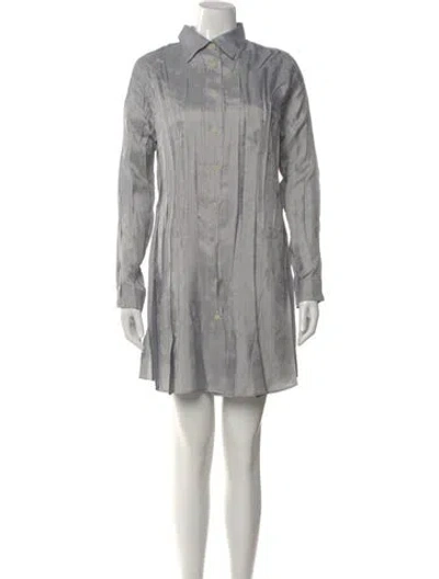 Pre-owned Issey Miyake Vintage 2010 Button-up Top In Gray