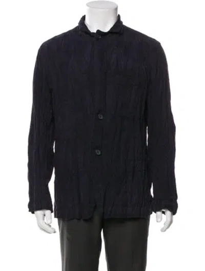 Pre-owned Issey Miyake Vintage 2010 Utility Jacket In Blue