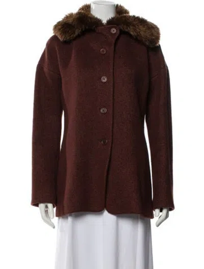Pre-owned Issey Miyake Vintage 2011 Jacket In Burgundy