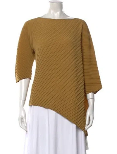 Pre-owned Issey Miyake Vintage 2013 Top In Yellow