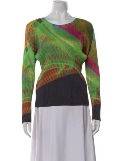 Pre-owned Issey Miyake Vintage 2024 Top In Green