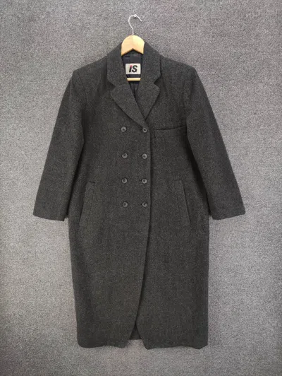 Pre-owned Issey Miyake Vintage 80's  Wool Coat Double Brusted Jacket