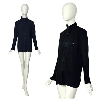 Pre-owned Issey Miyake Vintage 90s Pleats Please Black Jacket