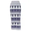 Issey Miyake Vintage Ethnic Geometric Cotton Knit Midi Skirt In Blue