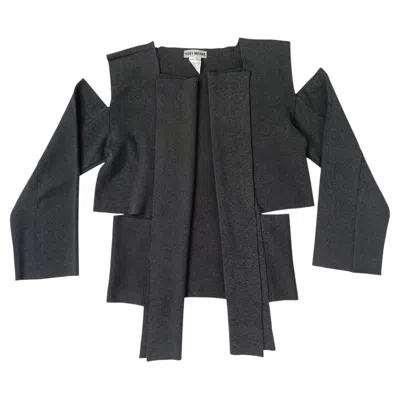 Pre-owned Issey Miyake Vintage Gray Deconstructed Sweater From The 1990s