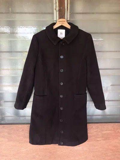 Pre-owned Issey Miyake Vintage Is Sunao Kuwahara Long Coat Jacket In Black