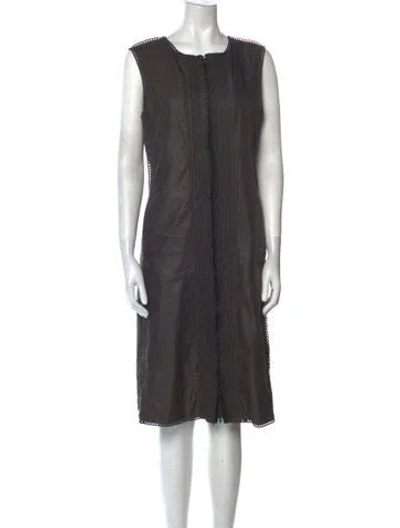 Pre-owned Issey Miyake Vintage Knee-length Dress In Black