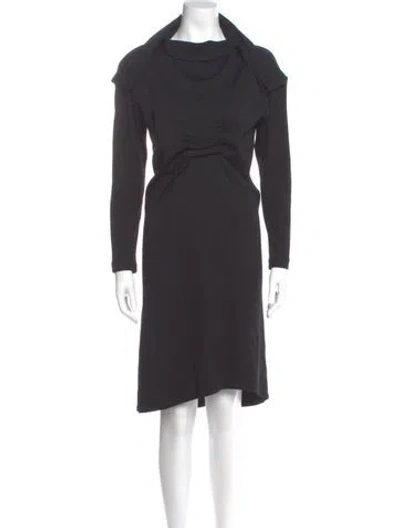Pre-owned Issey Miyake Vintage Knee-length Dress In Black