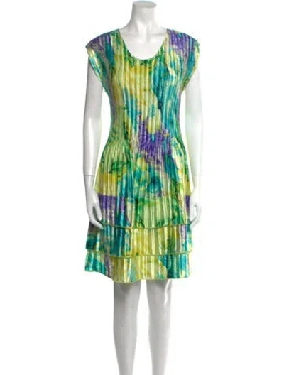Pre-owned Issey Miyake Vintage Knee-length Dress In Green