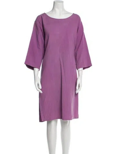 Pre-owned Issey Miyake Vintage Knee-length Dress In Purple