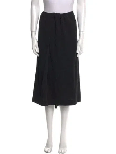 Pre-owned Issey Miyake Vintage Knee-length Skirt In Black
